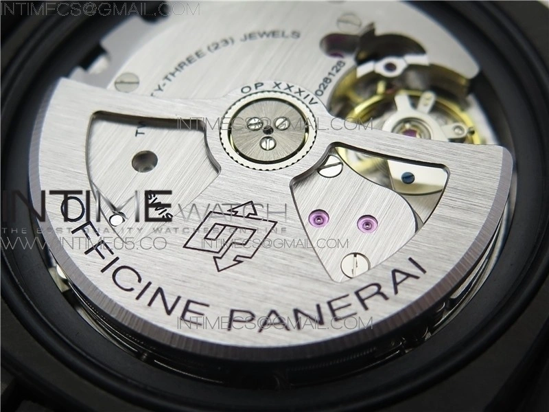 PAM960 Carbotech 42mm VSF 1:1 Best Edition Black Dial Blue Markers on Rubber Strap P.9010 Clone